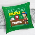 Prezent na Dzień Chłopaka w Klasie - Poduszka Kolorowa z Imieniem dla Chłopaka - Najlepszy Chłopak z Klasy