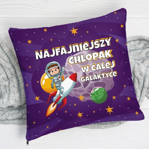 Poduszka Kolorowa dla Chłopaka - Prezent na Dzień Chłopaka - Najfajniejszy Chłopak