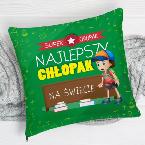 Poduszka Kolorowa dla Chłopaka - Prezent na Dzień Chłopaka - Najlepszy Chłopak na Świecie