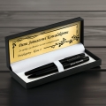 Zestaw Piśmienniczy dla Nauczyciela - Długopis i Pióro z Grawerem na Dzień Nauczyciela - Za Spokój, Życzliwość - Matowy