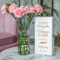 Wazon z Grawerem w Skrzynce dla Nauczycielki - Prezent na Dzień Nauczyciela  - Super Nauczycielka