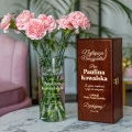 Wazon z Grawerem w Skrzynce dla Nauczycielki - Prezent na Dzień Nauczyciela  - Najlepsza Nauczycielka Na Dzień Nauczyciela