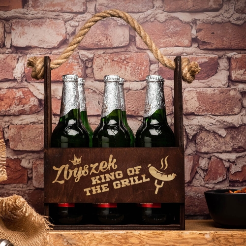 Nosidło na piwo z grawerem ciemne