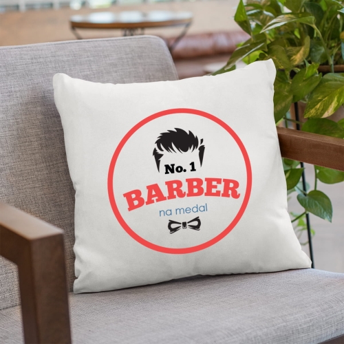 Poduszka z Nadrukiem - Prezent dla Barbera - Barber Na Medal