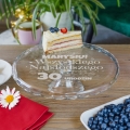 Szklana Patera na Ciasto Tort z Grawerem - Prezent na Urodziny - Wszystkiego Najsłodszego - Fala