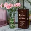 Wazon z Grawerem w Skrzynce -  Prezent na Rocznicę  - Serca