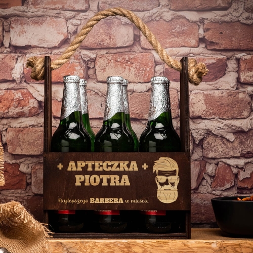 Nosidło na Piwo z Grawerem - Prezent dla Barbera - Apteczka Najlepszego Barbera w Mieście