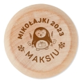 Drewniane Jojo z Grawerem na Mikołajki - Prezent  Pod Choinkę - Mikołajki Pingwinek
