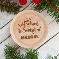 Drewniane Jojo z Grawerem na Mikołajki - Prezent  Pod Choinkę - Wesołych Świąt Czapeczka