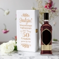 Skrzynka Biała na Alkohol Na Urodziny - Prezent na Urodziny - Wszystkiego Najlepszego  - Liście