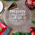 Szklana Patera na Ciasto Tort z Grawerem na Prezent - Prezent Na Święta - Na Ciasteczko Jest Czas - Fala