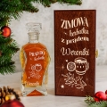 Karafka na Whisky w Skrzynce z Grawerem - Prezent na Święta - Zimowa Herbatka z Prądem - Łamana