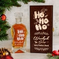 Karafka na Whisky w Skrzynce z Grawerem - Prezent na Święta - Ho Ho Ho - Łamana
