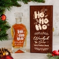 Karafka na Whisky w Skrzynce z Grawerem - Prezent na Święta - Ho Ho Ho - Łamana