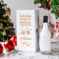 Skrzynka Biała na Alkohol Prezent na Święta - Prezent Świąteczny Skrzynka na Nalewkę - Dobrze Rozgrzewa