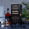 Skrzynka Na Alkohol z Grawerem dla Dziadka - Prezent na Dzień Dziadka - Wyborny Trunek - Czarna