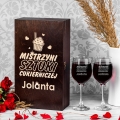 Kieliszki z Grawerem w Skrzynce - Prezent dla Cukiernika - Mistrzyni Sztuki Cukierniczej - Podwójna