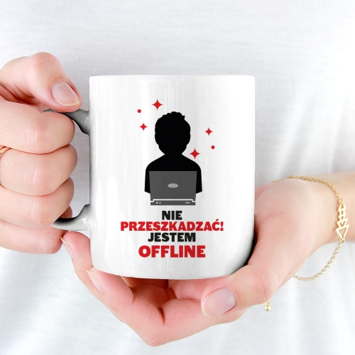 Kubek z Nadrukiem - Prezent dla informatyka - Nie przeszkadzać! Jestem Offline
