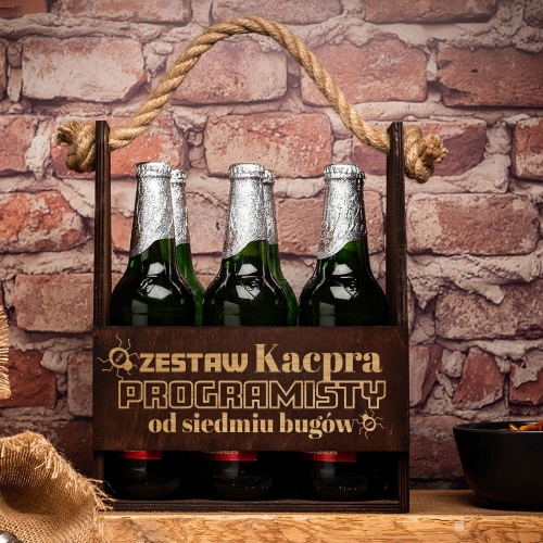 Nosidło na Piwo z Grawerem - Prezent dla Informatyka - Zestaw Programisty Od Siedmiu Bugów