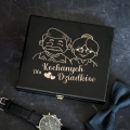 Ramka na Zdjęcie dla Babci i Dziadka - Pierwszy Dzień Babci i Dziadka - Prezent dla Dziadków - Dla Kochanych Dziadków Postacie - Czarne