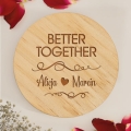 Świeca Sojowa z Drewnianym Knotem - Prezent na Walentynki -  Świeca z Grawerem dla Zakochanych - Better Together