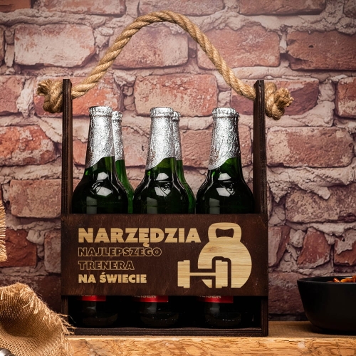 Nosidło na Piwo z Grawerem - Prezent dla Trenera - Narzędzia Najlepszego Trenera Na Świecie