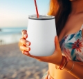 Kubek Termiczny dla Dziewczyny z Grawerem do Drinków Wina z Podwójną Ścianką -  Prezent dla Niej na Dzień Kobiet - Mówię Kursywą