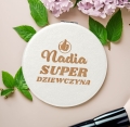 Lusterko z Grawerem - Prezent dla Dziewczynki - Lusterko z Imieniem - Super Dziewczyna OK