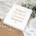 Podziękowanie Na Komunię Dla Chrzestnych w Pudełku- Podziękowanie Dla Matki Chrzestnej i Ojca Chrzestnego - Dziękuję Wam