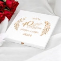 Pudełko Na Pieniądze Na Rocznicę - Pamiątka Rocznicy Ślubu w Pudełku z Grawerem - Róże