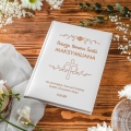 Biblia Prezent na Komunię Świętą - Pamiątka Pierwszej Komunii Świętej - Krzyżyk i Listki