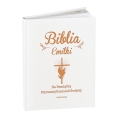 Biblia Prezent na Komunię Świętą - Pamiątka Pierwszej Komunii Świętej - Krzyżyk z Gołąbkiem