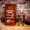 Karafka z Grawerem w Skrzynce - Prezent dla Elektryka - Elektryk Zawsze Pozytywnie Naładowany - Łamana