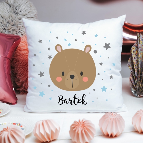 Poduszka z Imieniem na Dzień Dziecka - Prezent dla Dziecka z Imieniem - Misiu