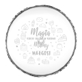 Szklana Patera na Ciasto Tort z Grawerem dla Mamy - Prezent na Dzień Matki - Magia Dzieje się w Kuchni Mamy
