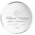 Szklana Patera na Ciasto Tort z Grawerem dla Mamy - Prezent na Dzień Matki - Miłość Mamy Zaklęta w Słodkościach