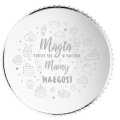 Szklana Patera na Ciasto Tort z Grawerem dla Mamy - Prezent na Dzień Matki - Magia Dzieje się w Kuchni Mamy