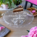 Szklana Patera na Ciasto Tort z Grawerem dla Mamy - Prezent na Dzień Matki - Najukochańsza Mama