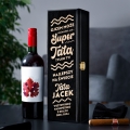 Skrzynka Czarna Na Wino z Grawerem dla Taty - Prezent na Dzień Ojca - Tylko Ty - Pojedyncza