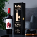 Skrzynka Czarna Na Wino z Grawerem dla Taty - Prezent na Dzień Ojca - Taty Zapasy - Pojedyncza