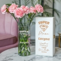 Wazon z Grawerem w Skrzynce dla Mamy - Prezent na Dzień Matki - Super Mama