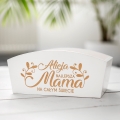 Doniczka Drewniana z Grawerem dla Mamy - Prezent na Dzień Matki - Najlepsza Mama na Całym Świecie