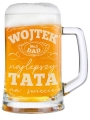Kufel z Grawerem Do Piwa dla Taty - Prezent na Dzień Ojca - Najlepszy Tata No. 1 Dad