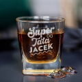 Zestaw Skrzynka na Whisky + Szklanka z Grawerem dla Taty - Prezent na Dzień Ojca - Tylko Ty