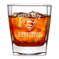 Szklanka Do Whisky z Grawerem dla Taty - Prezent na Dzień Ojca z Imieniem - Super Tata