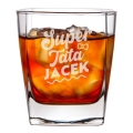 Szklanka Do Whisky z Grawerem dla Taty - Prezent na Dzień Ojca z Imieniem - Super Tata Tylko Ty