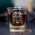 Szklanka Do Whisky z Grawerem dla Taty - Prezent na Dzień Ojca z Imieniem - Tata Mucha