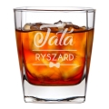 Szklanka Do Whisky z Grawerem dla Taty - Prezent na Dzień Ojca z Imieniem - Tata Mucha
