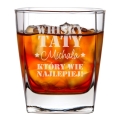 Szklanka Do Whisky z Grawerem dla Taty - Prezent na Dzień Ojca z Imieniem - Whisky Taty Który Wie Najlepiej
