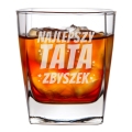 Szklanka Do Whisky z Grawerem dla Taty - Prezent na Dzień Ojca z Imieniem - Najlepszy Tata